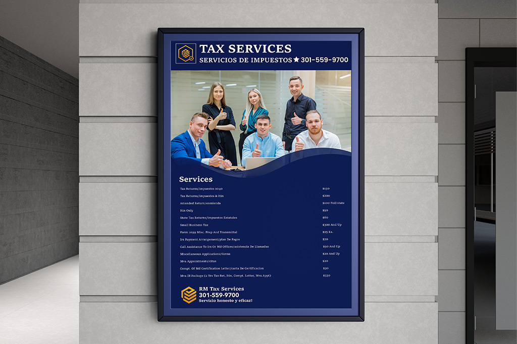 Corporate Tax Service Poster