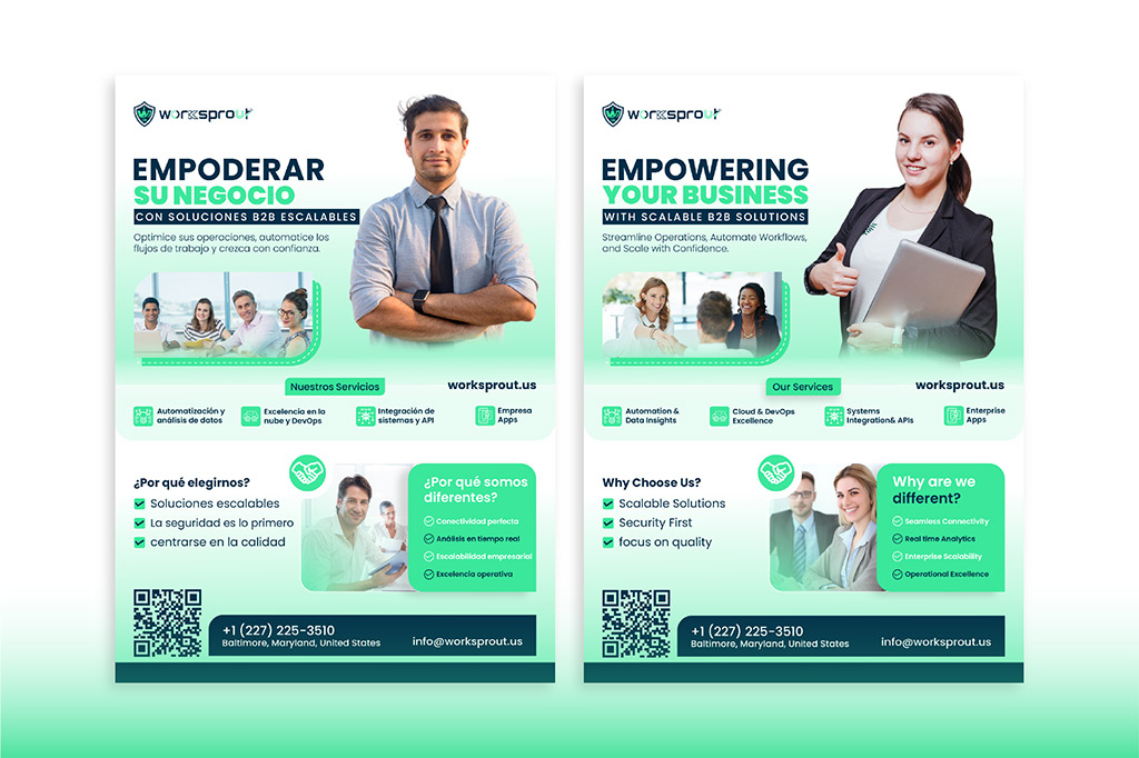 Professional Multilingual Marketing Flyers