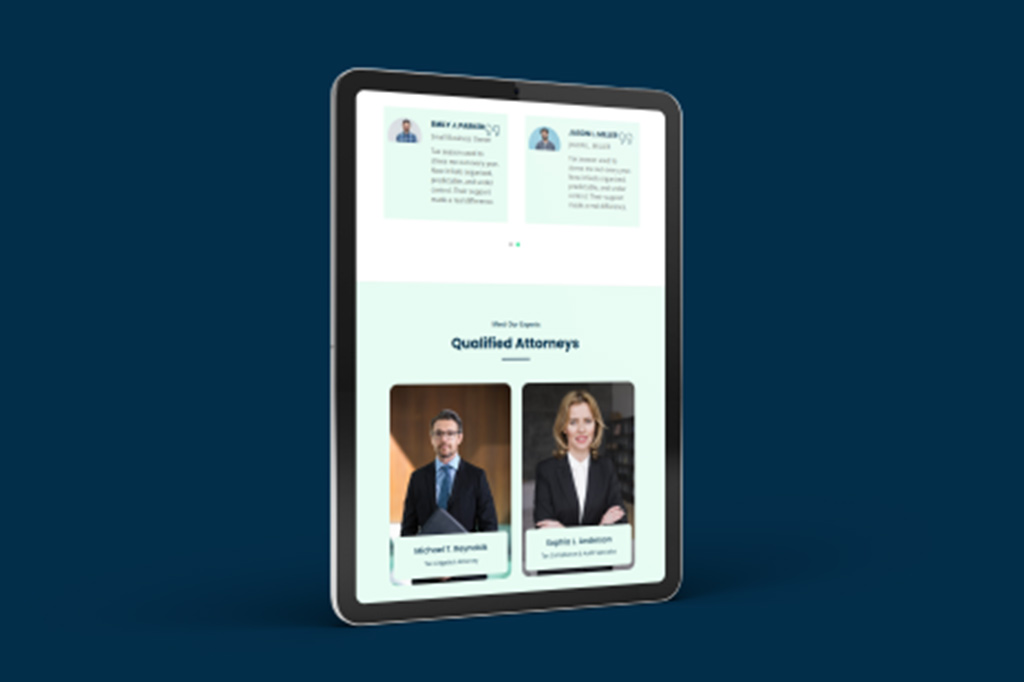 Tablet Responsive Web Layout Display